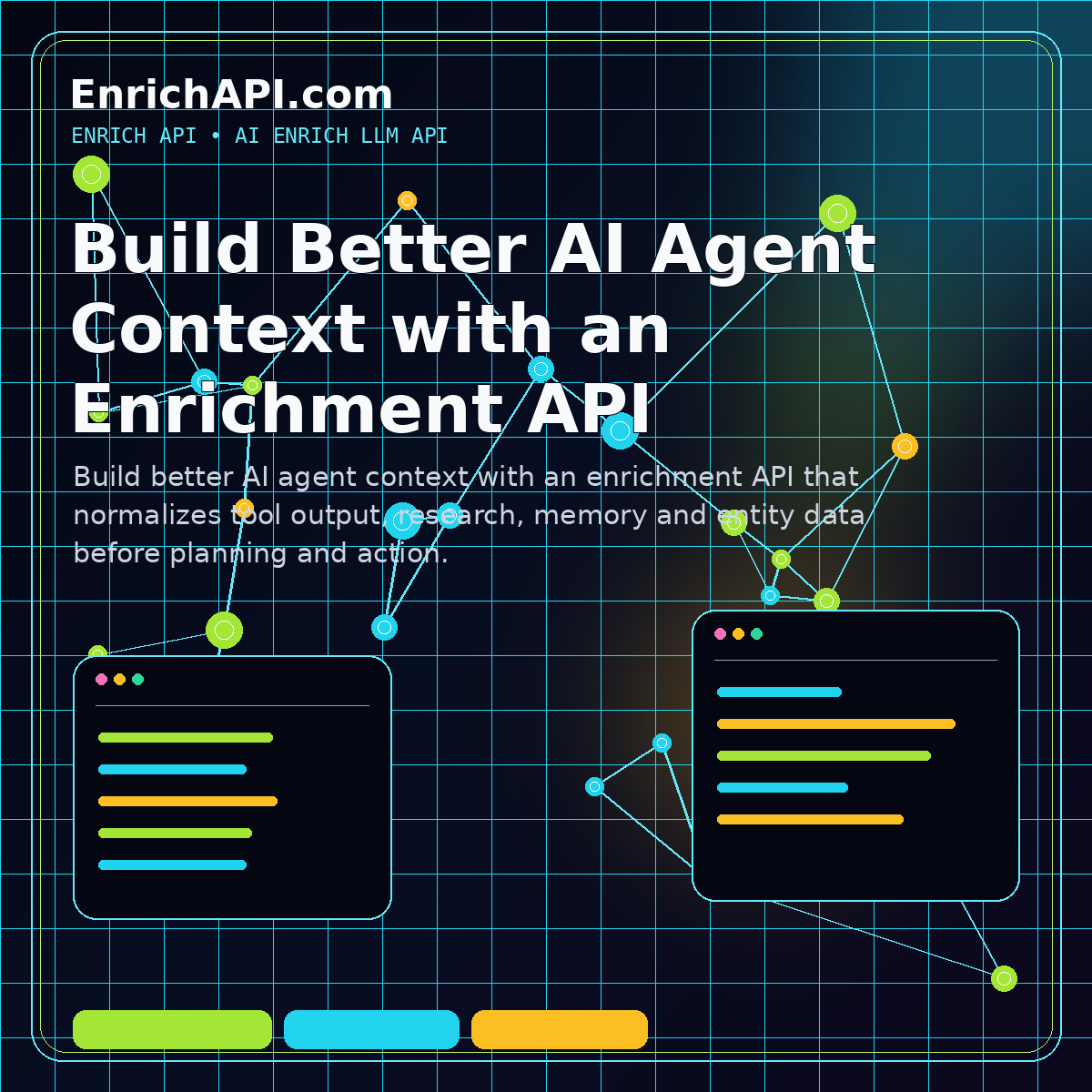 AI agent context enrichment API pipeline normalizing tools, research and memory into structured data